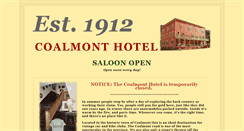 Desktop Screenshot of coalmonthotel.com